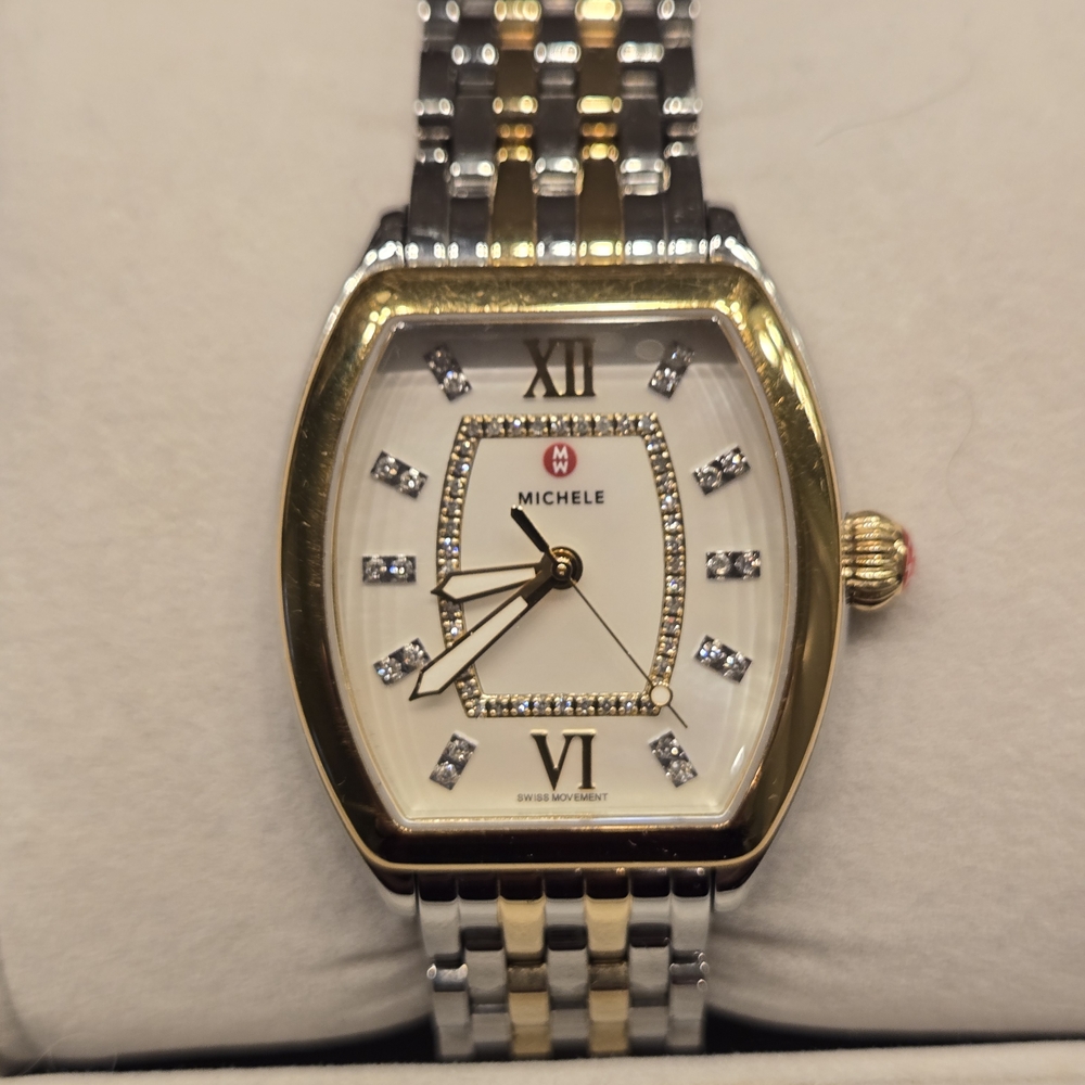 Michele Two-Tone Diamond Watch - Picture 2 of 3
